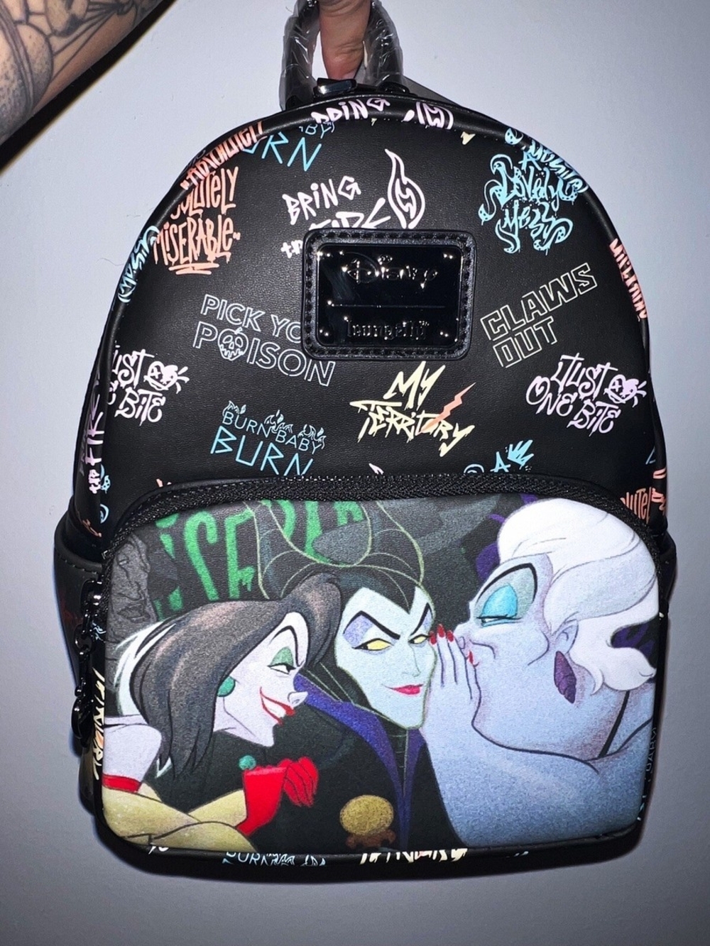 Disney Villains Black Graphic Mini Backpack